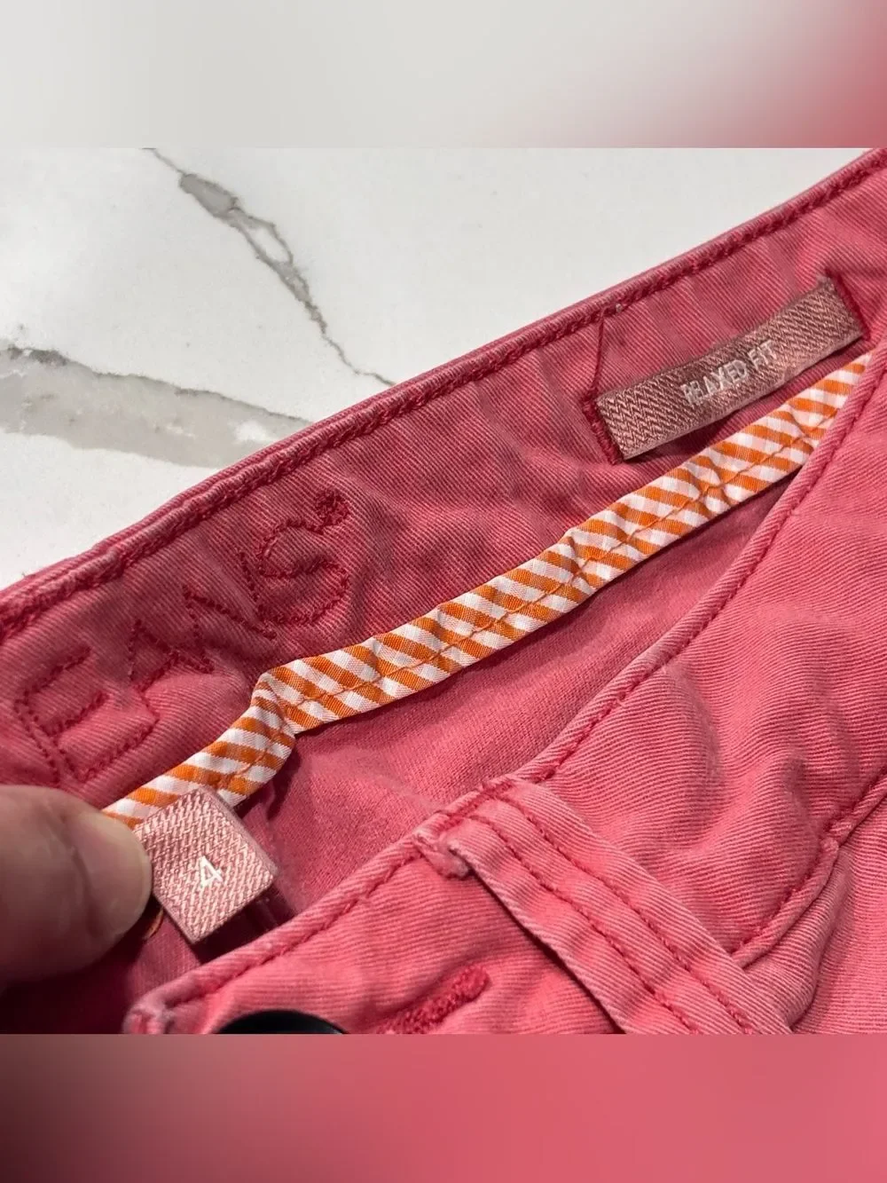 Jag Jeans Faded Red Coral Relaxed Fit Utility Cotton Twill Shorts Women’s 4